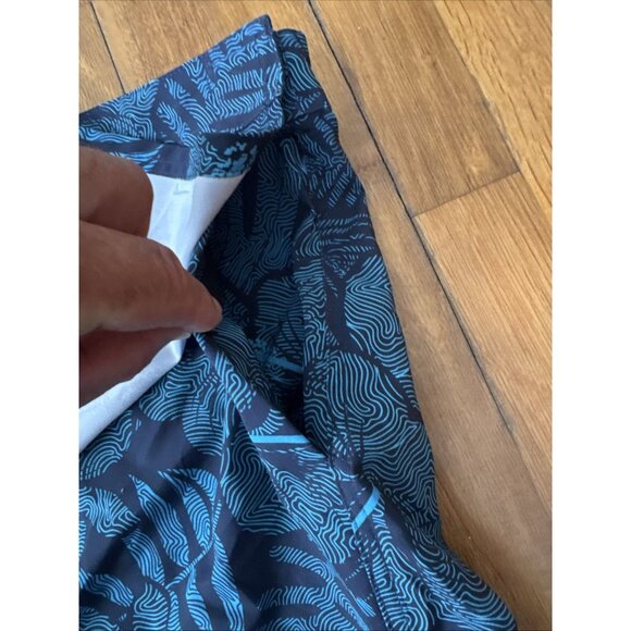 Rip Skirt Length 2 Maui Moonlight Blue Floral Hibiscus Wrap Skirt Size X-Large - Picture 4 of 6